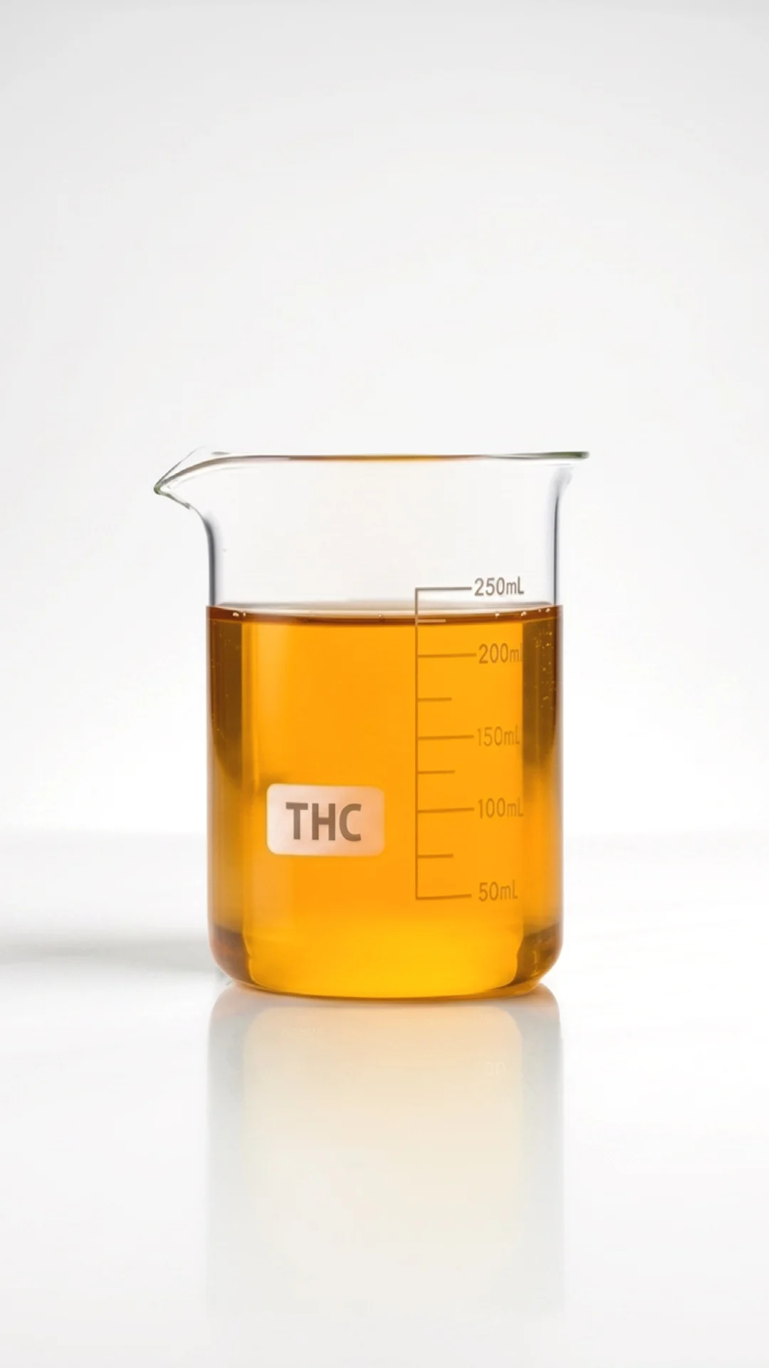 Bulk cannabis extract in a laboratory beaker